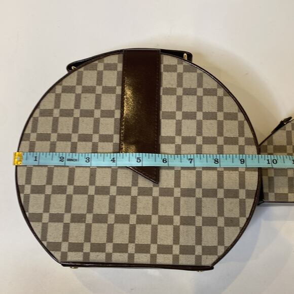 Bey-Berk Plaid Leather Neutral 2 Piece Jewelry Organizer Case NWOT Snap Close - Picture 11 of 16